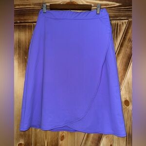ADA FAYE WRAP SWIM/ATHLETIC SKIRT Size Large in bright purple limited edition
